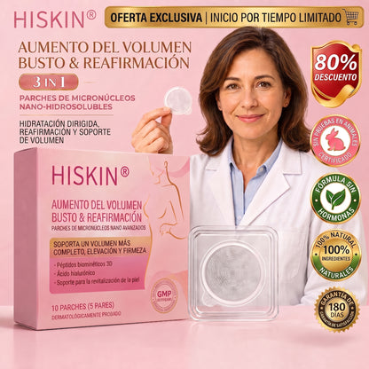 👩‍⚕️ Firmeza & Galbo del Pecho HISKIN® — Parche Nano-Microneedle Avanzado de Acción Dirigida