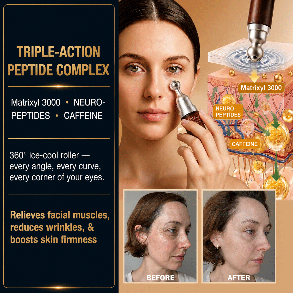 🔥🕊️New & Upgraded: Solaroza® 360° Ice-Cool Roller — Visibly reduces dark circles, puffiness, and fine lines in 7 days. Powered by Matrixyl 3000, Neuro-peptides)
